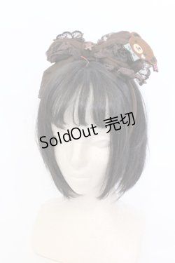 画像1: metamorphose / CL ワッペン付リボンカチューシャ  ブラウン O-25-05-30-082-ME-AC-IG-OS