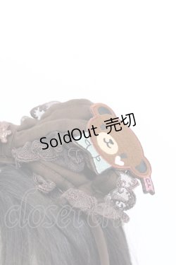 画像2: metamorphose / CL ワッペン付リボンカチューシャ  ブラウン O-25-05-30-082-ME-AC-IG-OS