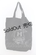 h.NAOTO / ロゴプリントトートバッグ  ブラック O-25-05-30-007-HN-TO-OW-OS