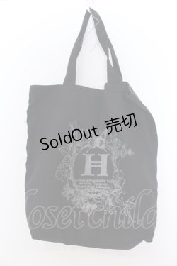 画像1: h.NAOTO / ロゴプリントトートバッグ  ブラック O-25-05-30-007-HN-TO-OW-OS