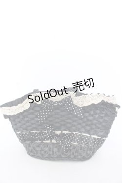 画像1: BABY,THE STARS SHINE BRIGHT / ドットリボンカゴBag  クロ O-25-05-30-013-BA-BG-OW-OS