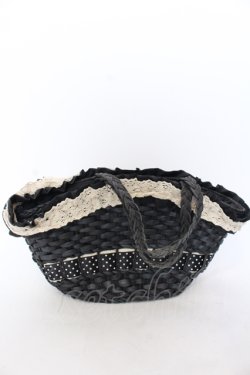 画像4: BABY,THE STARS SHINE BRIGHT / ドットリボンカゴBag  クロ O-25-05-30-013-BA-BG-OW-OS