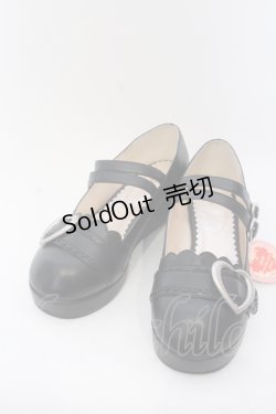 画像1: BABY,THE STARS SHINE BRIGHT / ハートバックルシューズ L クロ O-25-05-30-026-BA-SH-OW-ZT-K002