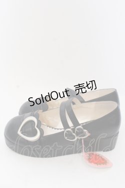 画像2: BABY,THE STARS SHINE BRIGHT / ハートバックルシューズ L クロ O-25-05-30-026-BA-SH-OW-ZT-K002