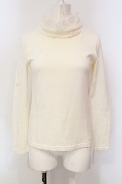 画像1: Ph Blue / レースカラーカットソー  アイボリー O-25-05-31-033-LO-TO-OW-OS