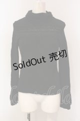 PINK HOUSE / コットンレース使いニットソー  クロ O-25-05-31-036-LO-TO-OW-ZT400