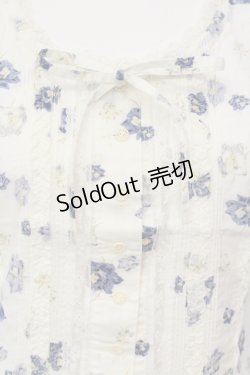 画像2: PINK HOUSE / 花柄ノースリーブブラウス  オフシロ×アオ O-25-05-31-043-LO-BL-OW-OS
