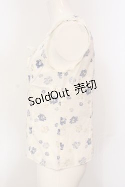 画像3: PINK HOUSE / 花柄ノースリーブブラウス  オフシロ×アオ O-25-05-31-043-LO-BL-OW-OS