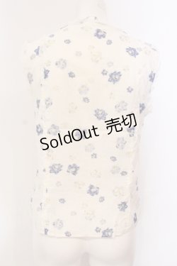 画像4: PINK HOUSE / 花柄ノースリーブブラウス  オフシロ×アオ O-25-05-31-043-LO-BL-OW-OS