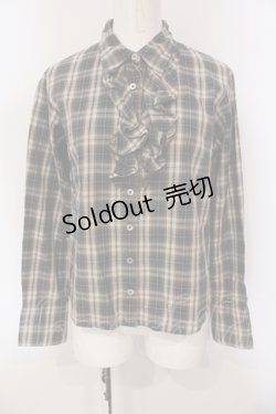 画像1: PINK HOUSE / 碇カフスボタンチェックシャツ M ブラウン O-25-05-31-044-LO-BL-OW-OS