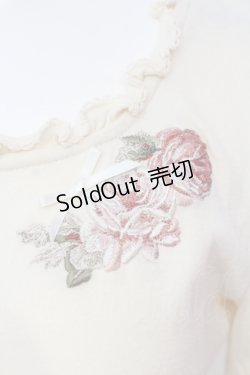 画像2: PINK HOUSE / 薔薇刺繍フリルプルオーバー M アイボリー O-25-05-31-047-LO-TO-OW-OS