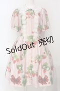 LIEF / 苺リボンワンピース M ピンク O-25-05-31-050-LO-OP-OW-OS