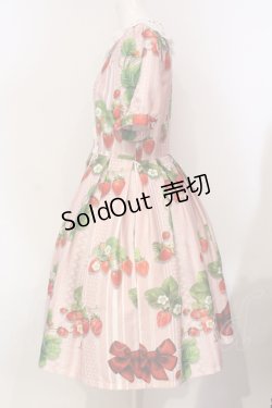 画像3: LIEF / 苺リボンワンピース M ピンク O-25-05-31-050-LO-OP-OW-OS