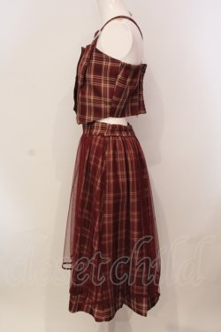 画像2: axes femme POETIQUE / チェックセットアップ M ワイン O-25-05-31-052-AX-OP-OW-OS