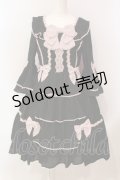 axes femme kawaii / メアリー姫袖ドレス M クロ×ピンク O-25-05-31-053-AX-OP-OW-OS