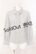 axes femme / チェック柄ネクタイ付きブラウス F グレー O-25-05-31-062-AX-BL-OW-OS