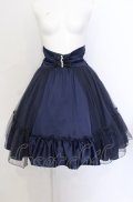 axes femme kawaii / コルセット風ティアードスカート M ネイビー O-25-05-31-1043-AX-SK-OW-OS