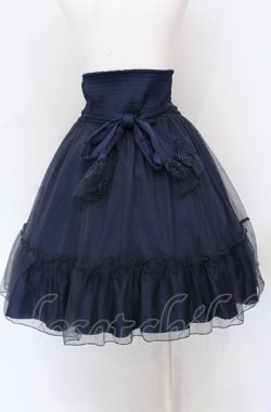 画像3: axes femme kawaii / コルセット風ティアードスカート M ネイビー O-25-05-31-1043-AX-SK-OW-OS