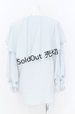 画像2: axes femme POETIQUE / ビッグフリルカラーブラウス M サックス O-25-05-31-1047-AX-BL-OW-OS