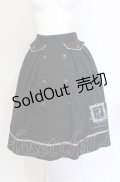 axes femme / 薔薇×額縁刺繍ミドルスカート M クロ O-25-05-31-1048-AX-SK-OW-OS