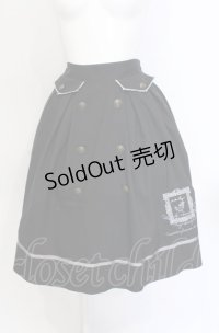 axes femme / 薔薇×額縁刺繍ミドルスカート M クロ O-25-05-31-1048-AX-SK-OW-OS