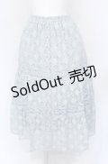axes femme / 総レースティアードスカート M ブルー O-25-05-31-1051-AX-SK-OW-OS