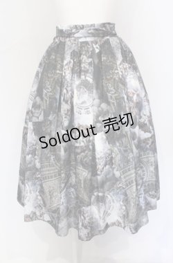 画像1: axes femme NOSTALGIE / 天使柄ジャガードロングスカート F クロ O-25-05-31-1053-AX-SK-OW-OS
