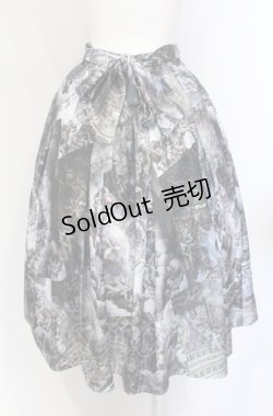 画像2: axes femme NOSTALGIE / 天使柄ジャガードロングスカート F クロ O-25-05-31-1053-AX-SK-OW-OS
