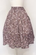 axes femme / 単色花柄フレアスカート M ラベンダー O-25-05-31-1060-AX-SK-OW-OS