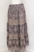 axes femme / ペイズリー×花柄ロングスカート M ピンク系 O-25-05-31-1062-AX-SK-OW-OS