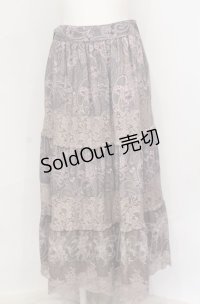 axes femme / ペイズリー×花柄ロングスカート M ピンク系 O-25-05-31-1062-AX-SK-OW-OS