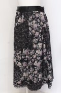 axes femme / ミュルーズ花柄スカート/ミュルーズ美術館コラボ M クロ O-25-05-31-1063-AX-SK-OW-OS