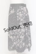 axes femme / ミュルーズ花柄スカート/ミュルーズ美術館コラボ M クロ O-25-05-31-1063-AX-SK-OW-OS