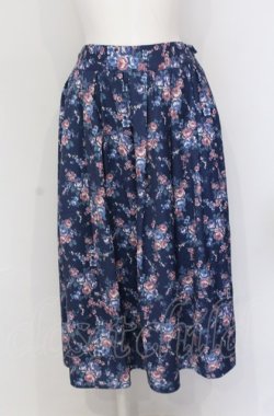 画像1: axes femme / シャンデリアフラワー柄スカート F パープル O-25-05-31-1064-AX-SK-OW-OS