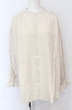 画像1: axes femme POETIQUE / シャツチュニック M ベージュ O-25-05-31-1069-AX-TO-OW-OS