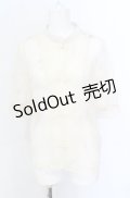 axes femme POETIQUE / チャイナボタンシアーシャツ M キナリ O-25-05-31-1070-AX-BL-OW-OS