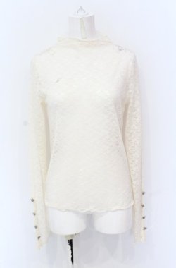 画像1: axes femme / プチローズレーストップス F クリーム O-25-05-31-1007-AX-TO-OW-OS