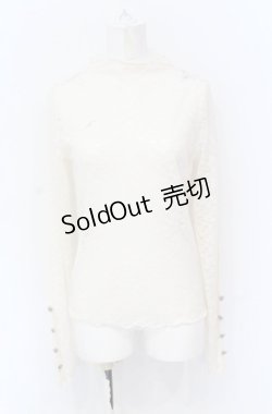 画像1: axes femme / プチローズレーストップス F クリーム O-25-05-31-1007-AX-TO-OW-OS
