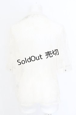 画像3: axes femme POETIQUE / チャイナボタンシアーシャツ M キナリ O-25-05-31-1070-AX-BL-OW-OS