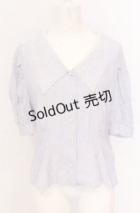 axes femme POETIQUE / ブーケ刺繍シアーブラウス M ラベンダー O-25-05-31-1071-AX-BL-OW-OS