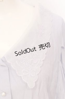 画像2: axes femme POETIQUE / ブーケ刺繍シアーブラウス M ラベンダー O-25-05-31-1071-AX-BL-OW-OS