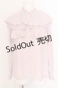 axes femme POETIQUE / ケープデザインフリルブラウス M ピンク O-25-05-31-1072-AX-BL-OW-OS