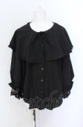 axes femme POETIQUE / ビッグフリルカラーブラウス M クロ O-25-05-31-1073-AX-BL-OW-OS