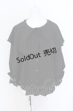 画像1: axes femme POETIQUE / ビッグフリルカラーブラウス M クロ O-25-05-31-1073-AX-BL-OW-OS