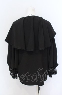 画像2: axes femme POETIQUE / ビッグフリルカラーブラウス M クロ O-25-05-31-1073-AX-BL-OW-OS