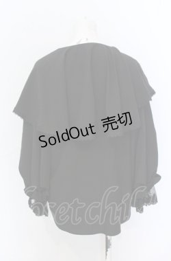 画像2: axes femme POETIQUE / ビッグフリルカラーブラウス M クロ O-25-05-31-1073-AX-BL-OW-OS