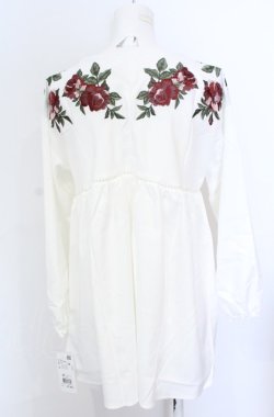 画像2: axes femme NOSTALGIE / ジョーゼット刺繍ブラウス M キナリ O-25-05-31-1075-AX-BL-OW-OS