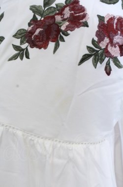 画像3: axes femme NOSTALGIE / ジョーゼット刺繍ブラウス M キナリ O-25-05-31-1075-AX-BL-OW-OS