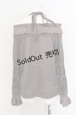 画像2: axes femme / ギャザーデザインサテンブラウス F ブラウン O-25-05-31-1077-AX-BL-OW-OS