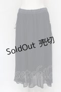 axes femme / サイドデザインロングスカート M ネイビー O-25-05-31-1086-AX-SK-OW-ZT195